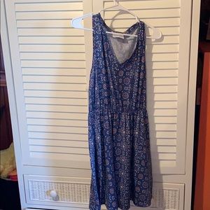 Blue patterned dress